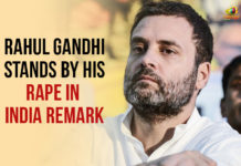 Latest Political Breaking News, Mango News, National News Headlines Today, national news updates 2019, National Political News 2019, President of the Indian National Congress, Rahul Gandhi Rape In India Comment, Rahul Gandhi Stands By His Rape In India Remark, Smriti Irani Comments On Rahul Gandhi