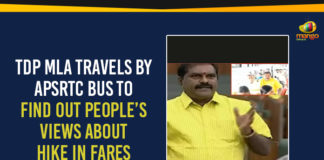 AP Breaking News, Ap Political Live Updates 2019, AP Political News, AP Political Updates, AP Political Updates 2019, AP State Road Transport Corporation, APSRTC Bus Fare Hike, Mango News, Nimmala Rama Naidu, Palgallu to Chikkala, TDP MLA Travels By APSRTC Bus