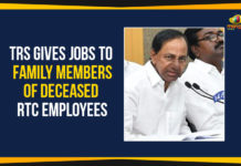 TRS Gives Jobs To Family Members Of Deceased RTC Employees Deceased RTC Employees, Mango News, Political Updates 2019, Telangana, Telangana Breaking News, Telangana Govt, Telangana Political Live Updates, Telangana Political Updates, Telangana Political Updates 2019, Telangana State Road Transport Corporation, TSRTC Latest news, TSRTC Strike