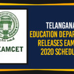 Telangana Education Department Releases EAMCET 2020 Schedule,Mango News, Political Updates 2019,Telangana Breaking News,Telangana Political Updates 2019,Telangana EAMCET 2020 Schedule,Telangana EAMCET 2020,TS EAMCET 2020 Schedule