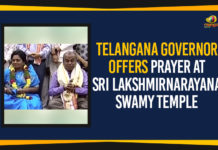 Telangana Governor Offers Prayer At Sri Lakshmirnarayana Swamy Temple Mango News, Political Updates 2019, Tamilisai Soundararajan Visits Yadagirigutta Temple, Telangana Breaking News, Telangana Governor Offers Prayer, Telangana Governor Tamilisai Soundararajan, Telangana Political Live Updates, Telangana Political Updates, Telangana Political Updates 2019, Yadagirigutta Temple Latest News