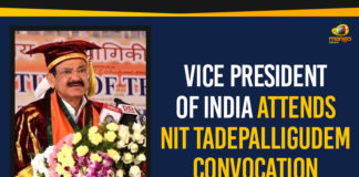 Vice President of India Attends NIT Tadepalligudem Convocation,Mango News, Political Updates 2019,Andhra Pradesh Breaking News,Andhra Pradesh Political Updates 2019,Vice President of India,Venkaiah Naidu Attends NIT Tadepalligudem Convocation