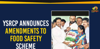 Ap Political Live Updates 2019, AP Political News, AP Political Updates, AP Political Updates 2019, Food Safety Scheme In AP, Mango News, YCP Latest Schemes, YSRCP Announces Amendments To Food Safety Scheme, Yuvajana Sramika Rythu Congress Party