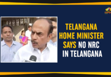 Telangana Home Minister Says No NRC In Telangana