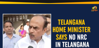 Telangana Home Minister Says No NRC In Telangana