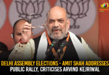 Delhi Assembly Elections – Amit Shah Addresses Public Rally, Criticises Arvind Kejriwal