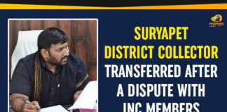 : Suryapet District Collector Transferred, Suryapet District Collector Transferred After Dispute,Suryapet Collector Amoy Kumar,Mango News,Latest Breaking News 2020,Suryapet Mayor Elections,Suryapet Collector Transferred,Suryapet Collector Latest News