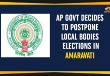 AP Govt Decides To Postpone Local Bodies Elections In Amaravati