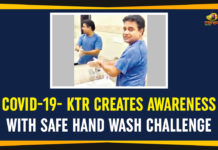 COVID-19- KTR Creates Awareness With Safe Hand Wash Challenge Coronavirus, Coronavirus Cases, Coronavirus In India, Coronavirus outbreak, coronavirus telangana, COVID19, COVID19 Telangana, COVID19 Updates, KTR, KTR Safe Hand Wash Challenge, Mango News, Novel Coronavirus, Safe Hand Wash Challenge, Telangana Minister KTR