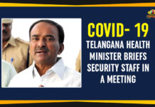 COVID- 19 -Telangana Health Minister Briefs Security Staff In A Meeting Corona Effect, Coronavirus, Coronavirus Effect, Coronavirus In India, coronavirus latest news, coronavirus news, Coronavirus Symptoms, Coronavirus Updates, COVID19 Telangana, COVID19 Updates, India Coronavirus, India Positive Cases, Telangana Health Minister