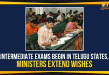 Intermediate Exams Begin In Telugu States, Ministers Extend Wishes AP inter exams, Board of Intermediate Education, Inter exam time table 2020, inter exams, inter exams 2020, Intermediate exams, Intermediate Exams Started, mango news telugu, Telangana Board of Intermediate Education, Telangana inter exams, TS Intermediate Time Table 2020