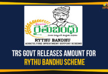 TRS Govt Releases Amount For Rythu Bandhu Scheme