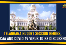 Telangana Budget Session Begins, CAA And COVID 19 Virus To Be Discussed