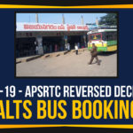 andhra pradesh, Andhra Pradesh State Road Transport Corporation, AP Corona Cases, AP Corona Positive Cases, AP Coronavirus, AP COVID 19 Cases, AP Total Positive Cases, APSRTC, APSRTC Halts Bus Bookings, APSRTC Reversed Decision, Corona Positive Cases, Coronavirus, Coronavirus Breaking News, Nationwide lockdown Ends