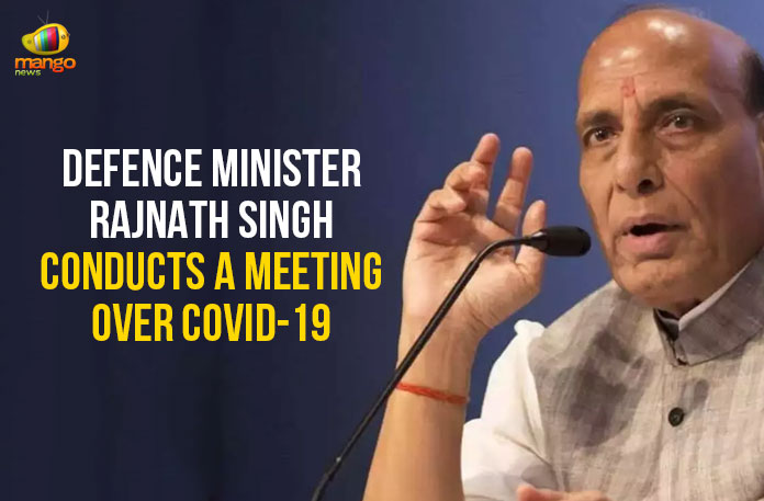 Defence-Minister-Rajnath-Singh-Conducts-A-Meeting-Over-COVID-19 Coronavirus, Coronavirus Cases, Coronavirus Crisis, coronavirus india, coronavirus news, Coronavirus outbreak, Coronavirus Update, COVID 19 Cases, COVID 19 Crisis, COVID-19, Defence Minister Rajnath Singh, Defence Minister Rajnath Singh Meeting, india coronavirus cases, India COVID 19 Cases, Nationwide lockdown, Prime Minister Narendra Modi, Rajnath Singh, Rajnath Singh On COVID 19