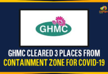 GHMC Cleared 3 Places From Containment Zone For COVID-19