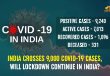India Crosses 9,000 COVID-19 Cases, Will Lockdown Continue In India?