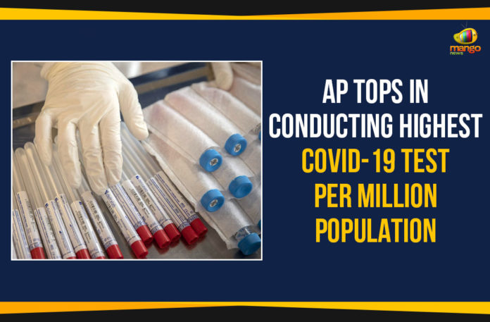 andhra pradesh, AP Corona Positive Cases, AP Coronavirus, AP COVID 19 Cases, AP Tops In Conducting COVID-19 Test, AP Tops In Conducting Highest COVID-19 Test, Corona Rapid Kits, Coronavirus, COVID-19, COVID-19 Test, COVID-19 Test Per Million Population, India COVID 19 Cases, rapid tests for COVID-19, Total Corona Cases In AP