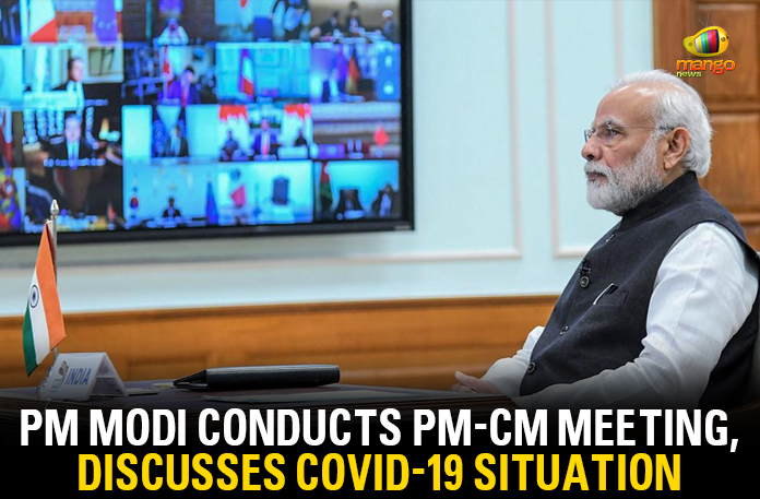 PM-Modi-Conducts-PM-CM-Meeting,-Discusses-COVID-19-Situation