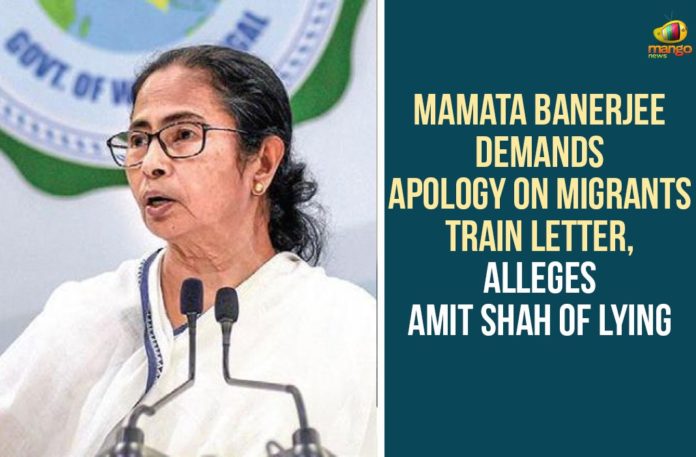 amit shah, andhra pradesh, Bihar, Chief Minister of West Bengal, Indian Government, mamata banerjee, Mamata Banerjee Demands Apology, Mamata Banerjee Demands Apology On Migrants Train Letter, Migrants Train Letter, Shramik Express, Shramik Express For Migrants, West Bengal CM