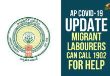 Andhra Pradesh Government, AP Corona Updates, AP Coronavirus, AP COVID 19 Cases, AP COVID 19 Update, Coronavirus, Coronavirus Breaking News, Migrant Labourers Can Call 1902 For Help, Migrant Labourers Can Call 1902 For Help In AP, stranded migrant labourers, stranded migrant labourers in ap