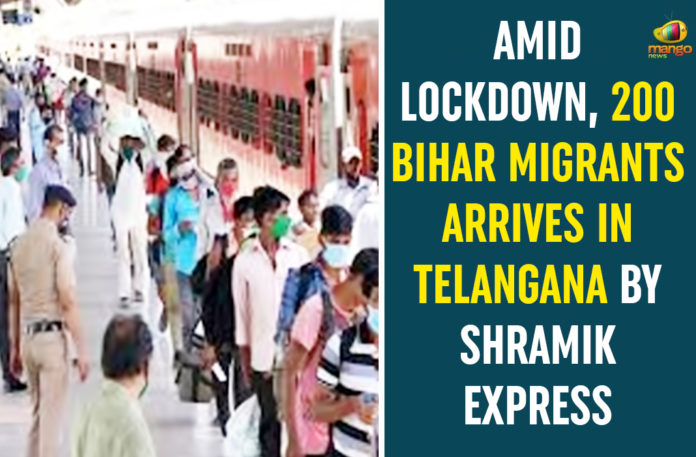 250 Bihar Migrants Reach Telangana By Shramik Express, Bihar Migrants, Bihar Migrants Workers, migrant labourers, migrant workers, Shramik Express, Shramik Express trains, Shramik Special trains, Shramik Special trains migrant workers, Telangana, Telangana Shramik Express