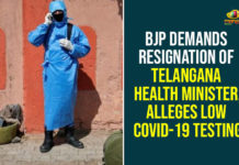 BJP Alleges Low COVID-19 Testing, BJP Demands Resignation Of Telangana Health Minister, Coronavirus, Coronavirus Breaking News, India COVID 19 Cases, Telangana, Telangana Coronavirus, Telangana Coronavirus Deaths, Telangana Health Minister, Total COVID 19 Cases