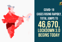 COVID-19 Cases Rising Rapidly, Total Jumps To 46,670, Lockdown 3.0 Begins Today Coronavirus cases in India, Coronavirus Deaths In India, Coronavirus Higlights, Coronavirus In India, Coronavirus in India live updates, coronavirus india, Coronavirus live updates, Coronavirus news highlights, Coronavirus outbreak, coronavirus positive cases, Coronavirus Positive Cases In India, india coronavirus cases, india coronavirus deaths