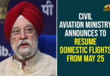 Domestic flight operations to resume, Domestic Flights, Domestic Flights to be Resumed From May 25th, Domestic Flights to be Resumed In a Calibrated Manner, Domestic flights to resume, Domestic Flights To Start, Govt allows domestic flights