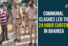 Communal Clashes Led To 24 Hour Curfew In Bhainsa 24 Hour Curfew In Bhainsa, Adilabab, Bhainsa, Bhainsa town, communal clash in the Bhainsa, Communal Clashes In Bhainsa, Curfew In Bhainsa, Deputy Inspector General of Police, elangana Police, Nirmal, Nirmal district, Telangana, Telangana news