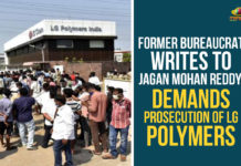 Former Bureaucrat Writes To Jagan Mohan Reddy, Demands Prosecution Of LG Polymers andhra pradesh, Former Bureaucrat, Former Bureaucrat Demands Prosecution Of LG Polymers, Former Bureaucrat Writes To Jagan Mohan Reddy, No Objection Certificate, Prosecution Of LG Polymers, Visakhapatnam, Visakhapatnam gas leak live updates, Visakhapatnam Gas Leakage, Visakhapatnam LG Polymers Gas Leakage, Visakhapatnam LG Polymers Gas Leakage News, vizag, Vizag Gas Leak LIVE Updates, Vizag Gas Leakage, Vizag Gas Leakage Updates