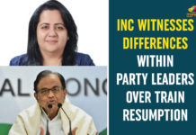 INC Witnesses Differences Within Party Leaders Over Train Resumption Central Government, chidambaram, congress, former Finance Minister, former Finance Minister of India, INC Witnesses Differences Within Party Leaders, Indian National Congress, Indian Railways News, Radhika Khera, Railway Ministry issues, Train Resumption