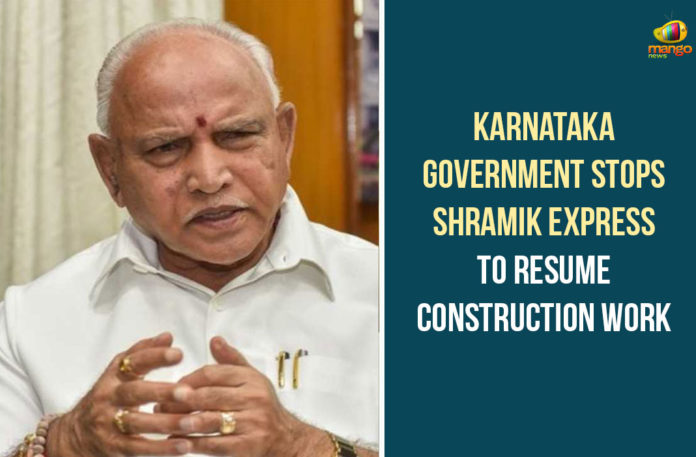 Captain Mannivanna, Karnataka, Karnataka Government, Karnataka Government Stops Shramik Express, Karnataka Stops Shramik Express To Resume Construction Work Slug, Labour Department Secretary of Karnataka, Ministry of Home Affairs, Nationwide lockdown, Shramik Express, special trains for the migrant labourers