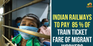 Indian Railways, Indian Railways Latest News, Indian Railways News, Indian Railways To Pay 85 % of Train Ticket, Indian Railways To Pay 85 % of Train Ticket Fare Of Migrant Workers, migrant workers, Migrant Workers Train Ticket, Train Ticket Fare Of Migrant Workers