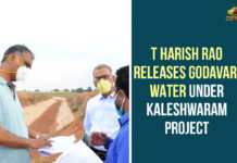 T Harish Rao Releases Godavari Water Under Kaleshwaram Project