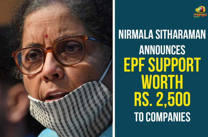 20 lakh crore package, Atma Nirbhar Bharat Abhiyan, Atma Nirbhar Bharat Abhiyan economic package, Covid relief package, EPF, EPF Contribution Extended, EPF Contribution Extended by Another 3 Months, Finance Minister Nirmala Sitharaman, FM Nirmala Sitharaman Press Meet, Nirmala Sitharaman, Nirmala Sitharaman press conference today, Nirmala Sitharaman Press Meet Live, TDS/TCS Shall Be Reduced By 25% Of Existing Rates