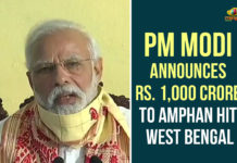 PM Modi Announces Rs. 1,000 Crore To Amphan Hit West Bengal 1000 Crore To Amphan Hit West Bengal, Amphan Cyclone, Amphan Cyclone in West Bengal, Amphan Cyclone News, Amphan Cyclone Updates, Cyclone Amphan, Cyclone Amphan Deaths, Cyclone Amphan LIVE, Cyclone Amphan Live Updates, Cyclone Amphan Updates, PM Modi, Super Cyclone Amphan