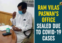 Ram Vilas Paswan’s Office Sealed Due To COVID-19 Cases Central Government, Central Government sealed office of Ram Vilas Paswan, Coronavirus India update, COVID-19, Department of Animal Husbandry and Dairying, Department of Food and Public Distribution office, food ministry in Krishi Bhawan, Paswan office, Ram Vilas Paswan, Ram Vilas Paswan Delhi office, Ram Vilas Paswan office sealed in Delhi
