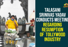 Mango News , Minister Talasani Srinivas Yadav, talasani srinivas yadav, Talasani Srinivas Yadav Meeting, Talasani Srinivas Yadav Meeting on Telugu Film Industry, Telugu Film Industry, Tollywood, Tollywood Film Shooting, Tollywood Shooting, Tollywood Shooting To Start, Tv Shootings