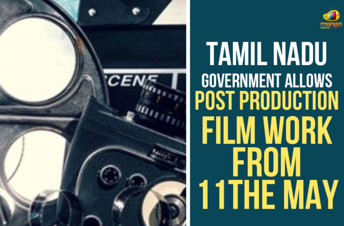 Tamil-Nadu-Government-Allows-Post-Production-Film-Work-From-11the-May Chief Minister of Tamil Nadu, nation wide lockdown, Palaniswami, Post Production Film Work, Tamil nadu, Tamil Nadu Allows Post Production Film Work, Tamil Nadu government, Tamil Nadu Government Allows Post Production Film Work, Tamil Nadu Lockdown, Tamil Nadu Lockdown Relaxations