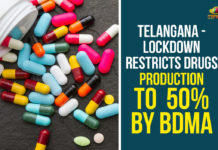 Telangana – Lockdown Restricts Drugs Production To 50% By BDMA BDMA, Bulk Drug Manufacturer Association, Bulk Drug Manufacturers, Bulk Drug Manufacturers in Hyderabad, Bulk Drug Manufacturers Lockdown issue, Coronavirus Crisis, COVID-19, Executive Director of BDMA, Lockdown Restricts Drugs Production, Lockdown Restricts Drugs Production To 50% By BDMA, pharmaceutical production, Telangana, Telangana Lockdown Issues
