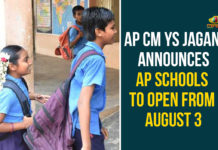 YS Jagan Mohan Reddy Announces AP Schools To Open From August 3 Andhra Pradesh, Andhra Pradesh Educational Institutions, AP Breaking News, AP Lockdown, AP Lockdown Relaxations, AP Lockdown Updates, AP News, AP Schools Reopen, school reopening date, Schools In Andhra Pradesh, Schools Will Be Opened From August 3rd