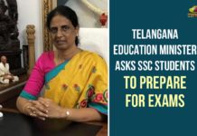 Telangana Education Minister Asks SSC Students To Prepare For Exams Education Minister Asks SSC Students To Prepare For Exams, Sabitha Indra Reddy, Secondary School Certificate, telangana 10th exams, Telangana Education Minister, Telangana Education Minister Sabitha Indra Reddy, telangana ssc 2020, Telangana SSC Boards exams, telangana ssc exams