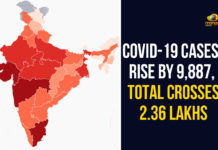COVID-19 Cases Rise By 9,887, Total Crosses 2.36 Lakhs Coronavirus cases in India, Coronavirus Deaths In India, Coronavirus Higlights, Coronavirus In India, Coronavirus in India live updates, Coronavirus live updates, Coronavirus news highlights, Coronavirus outbreak, coronavirus positive cases, Coronavirus Positive Cases In India, india coronavirus cases, india coronavirus deaths, Total Corona Cases In India