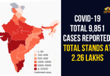 COVID-19 – Total 9,851 Cases Reported, Total Stands At 2.26 Lakhs Coronavirus Cases In India, Coronavirus Deaths In India, Coronavirus Higlights, Coronavirus In India, Coronavirus in India live updates, Coronavirus Live Updates, Coronavirus news highlights, Coronavirus outbreak, coronavirus positive cases, Coronavirus Positive Cases In India, india coronavirus cases, india coronavirus deaths,Total Corona Cases In India