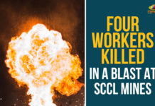 Telangana: Four Workers Killed In A Blast At SCCL Mines 4 killed in Singareni Collieries mine blast, Blast in Singareni Collieries Mine, coal mine accident, coal mines ramagundam, Four dead in a Blast in Singareni Collieries Mine, Ramagundam, Seven injured in mine mishap, Singareni, Singareni blast, Singareni Collieries Mine, Singareni Collieries Mine at Ramagundam, telangana