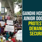 Doctors Continuing Strike at Gandhi Hospital, Gandhi Hospital, Gandhi Hospital Doctors Strike, Gandhi Hospital junior doctors strike, Hyderabad, Hyderabad doctors strike, Junior doctors at Gandhi Hospital, Junior Doctors Continuing Strike at Gandhi Hospital, Junior doctors stage protest at Gandhi hospital, Strike at Gandhi Hospital