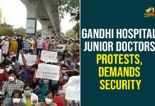 Doctors Continuing Strike at Gandhi Hospital, Gandhi Hospital, Gandhi Hospital Doctors Strike, Gandhi Hospital junior doctors strike, Hyderabad, Hyderabad doctors strike, Junior doctors at Gandhi Hospital, Junior Doctors Continuing Strike at Gandhi Hospital, Junior doctors stage protest at Gandhi hospital, Strike at Gandhi Hospital