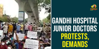 Doctors Continuing Strike at Gandhi Hospital, Gandhi Hospital, Gandhi Hospital Doctors Strike, Gandhi Hospital junior doctors strike, Hyderabad, Hyderabad doctors strike, Junior doctors at Gandhi Hospital, Junior Doctors Continuing Strike at Gandhi Hospital, Junior doctors stage protest at Gandhi hospital, Strike at Gandhi Hospital