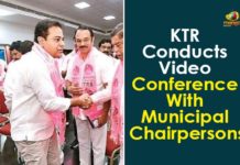 Commissioners, KTR Video Conference, Minister KTR, Minister KTR Latest News, Minister KTR Video Conference, Minister KTR Video Conference With Commissioners, Minister KTR Video Conference With Municipal Chairpersons, Municipal Chairpersons, telangana, Telangana News, Telangana Political Updates